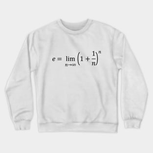 The Constant Number e (Black) Crewneck Sweatshirt